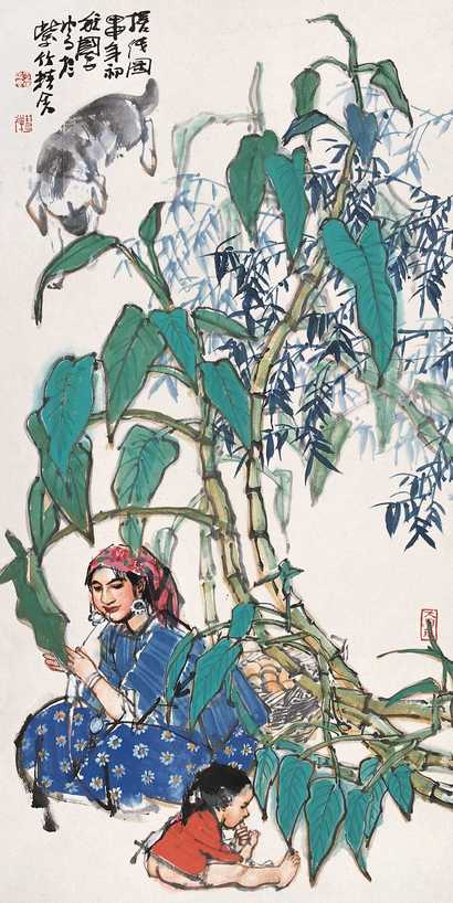 史国良 2004年作 搓线图 镜心
